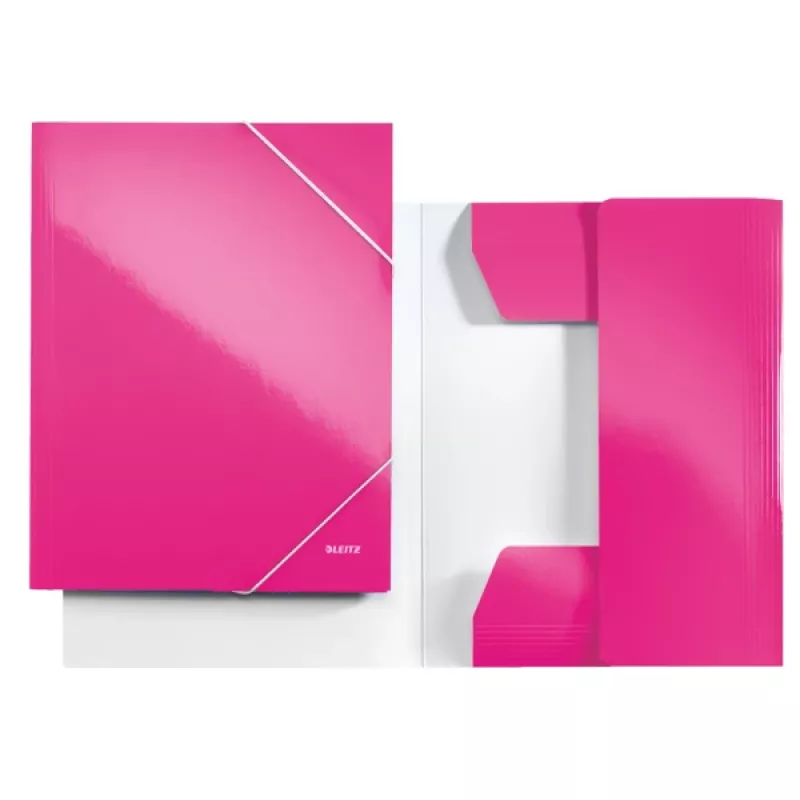 Leitz 3-Flap Folder WOW Card/POB A4, A4, polipropilenas (PP), rožinis, 250 lapų, 80 g/m², popierius