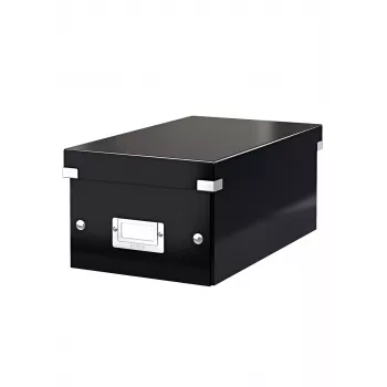 Leitz Click & Store WOW DVD laikymo dėžutė, juoda, kartoninė, 570 g