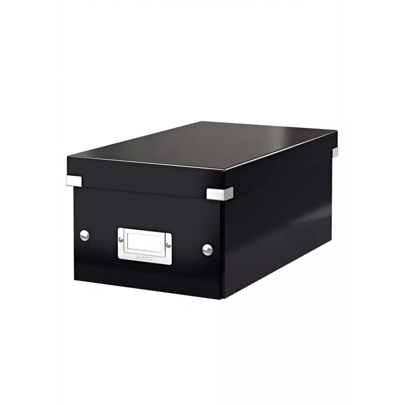 Leitz Click & Store WOW DVD laikymo dėžutė, juoda, kartoninė, 570 g