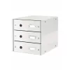 Leitz Click & Store WOW stalčių spintelė (3 stalčiai), balta, kartonas, 286 mm, 282 mm, 330 x 251 x 59 mm, 2,21 kg
