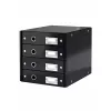 Leitz Click & Store WOW Drawer Cabinet (4 stalčiai), juoda, kartonas, 286 mm, 282 mm, 358 mm, 2.49 kg