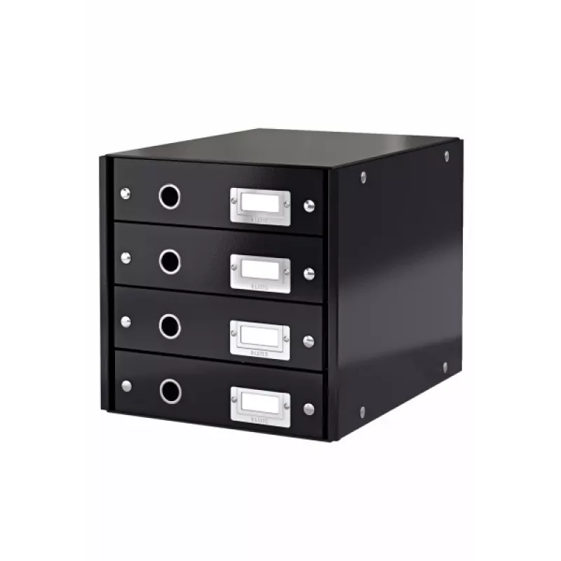 Leitz Click & Store WOW Drawer Cabinet (4 stalčiai), juoda, kartonas, 286 mm, 282 mm, 358 mm, 2.49 kg
