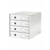 Leitz Click & Store WOW stalčių spintelė (4 stalčiai), Balta, Kartonas, 286 mm, 282 mm, 330 x 251 x 59 mm, 2.49 kg