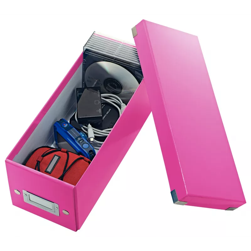 Leitz Click & Store WOW CD laikymo dėžutė, rožinė, kartonas, 143 mm, 352 mm, 136 mm, 440 g