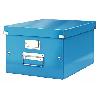 Leitz Click & Store WOW vidutinė saugojimo dėžė, mėlyna, kartonas, 16,7 l, 281 mm, 200 mm, 265 x 335 x 188 mm