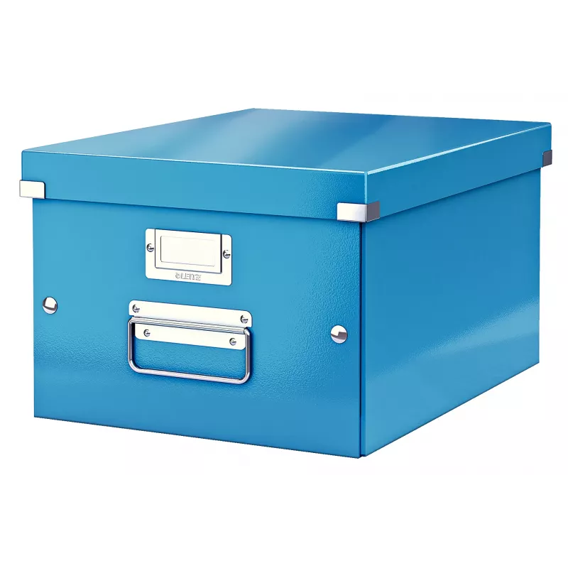 Leitz Click & Store WOW vidutinė saugojimo dėžė, mėlyna, kartonas, 16,7 l, 281 mm, 200 mm, 265 x 335 x 188 mm