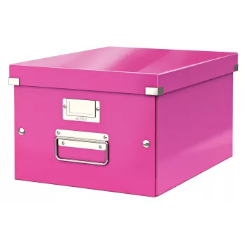 Leitz Click & Store WOW vidutinė saugojimo dėžė, rožinė, kartonas, 16,7 L, 281 mm, 200 mm, 265 x 335 x 188 mm