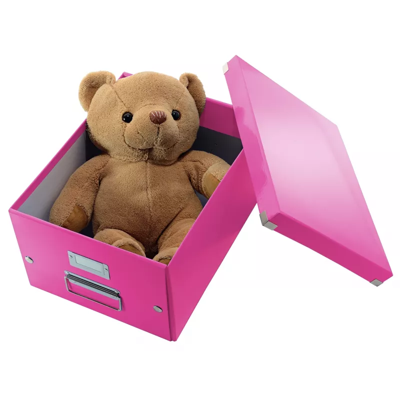 Leitz Click & Store WOW vidutinė saugojimo dėžė, rožinė, kartonas, 16,7 L, 281 mm, 200 mm, 265 x 335 x 188 mm