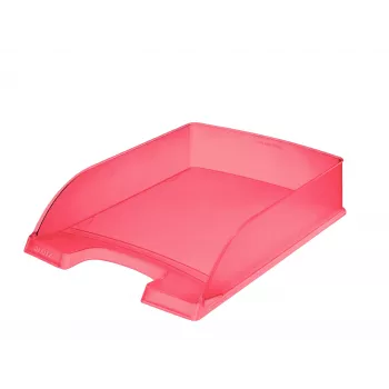 Leitz padėklas laiškams Standard Plus Frosty Standard, plastikinis, raudonas, A4, 255 x 357 x 70 mm, 270 g