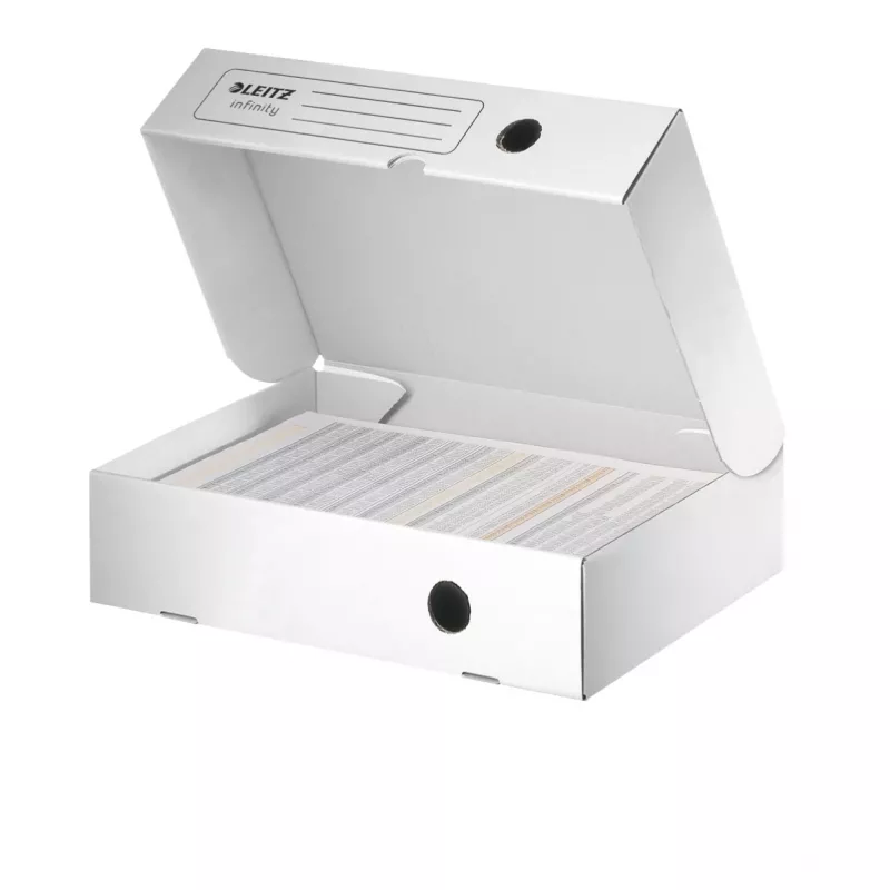 Leitz Archiving Box Infinity FSC® Horisontal 80 mm, balta, A4, 190 g, 255 x 330 x 80 mm