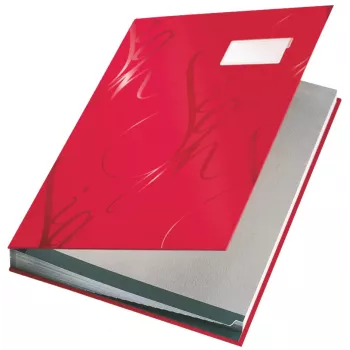 Leitz Design Signature knyga 18 skirtukų A4, raudona, kartonas, A4, 240 mm, 25 mm, 340 mm