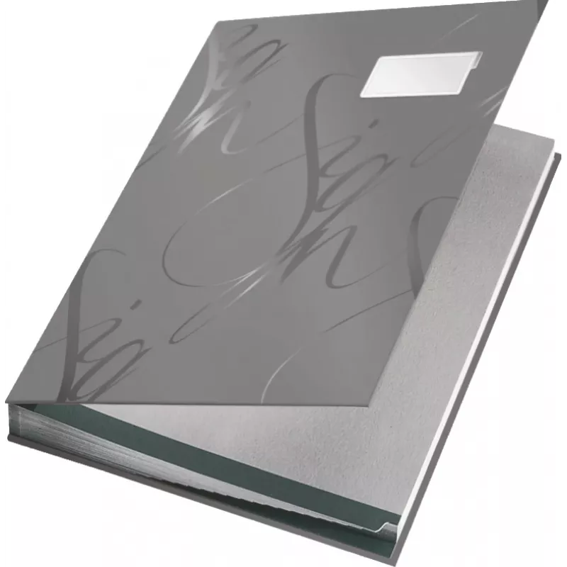 Leitz Design Signature knyga su 18 skirtukų A4, pilka, kartonas, A4, 240 mm, 25 mm, 320 mm