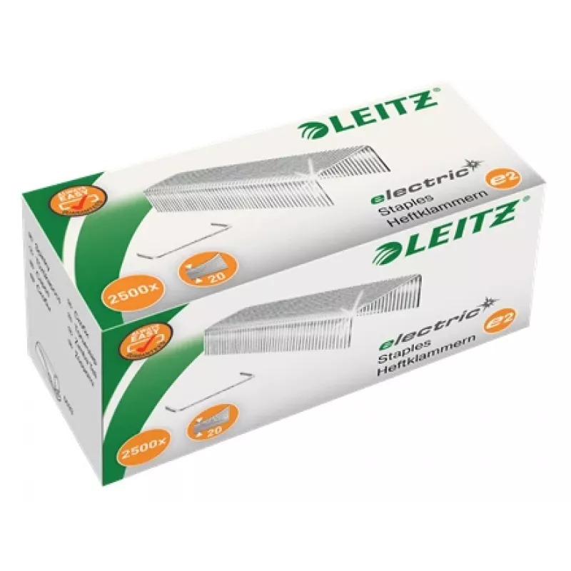 Leitz kabės 24/6 E2 elektrinė dėžutė 2500 vnt., kabių pakuotė, 24/6, 6 mm, 2500 kabių, E2, plienas