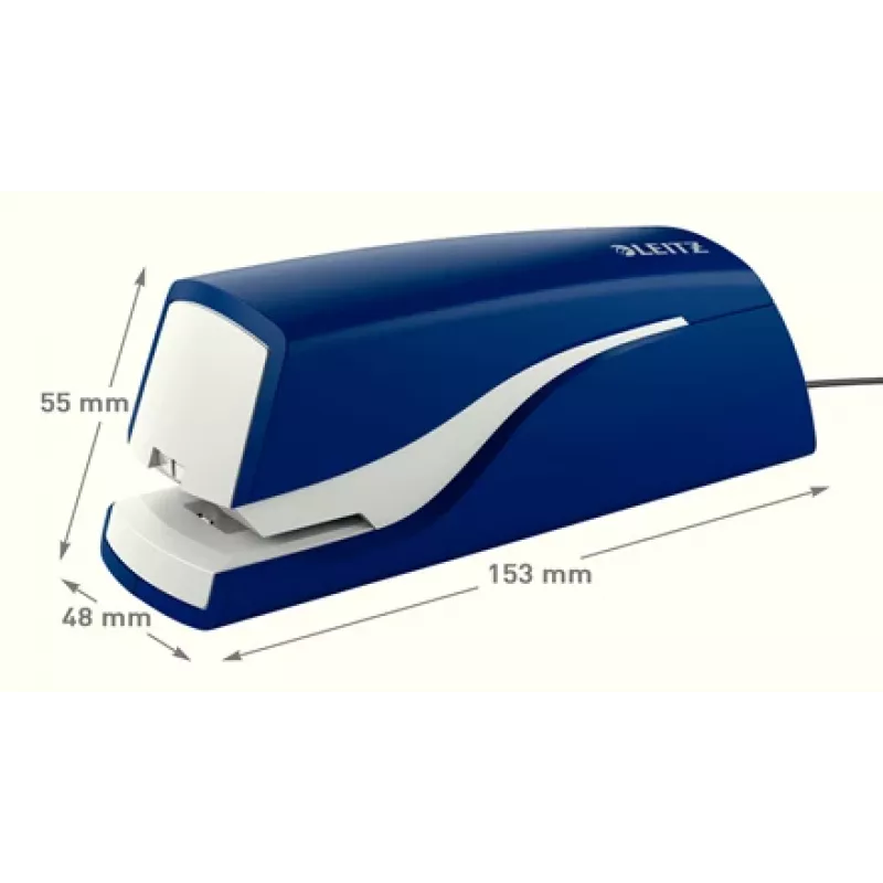 Leitz Electric Stapler 5532 NeXXt, 10 lapų, 200 segtukų, 1 cm, 1 cm, Plastikinis, Mėlynas