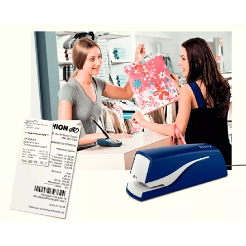 Leitz Electric Stapler 5532 NeXXt, 10 lapų, 200 segtukų, 1 cm, 1 cm, Plastikinis, Mėlynas