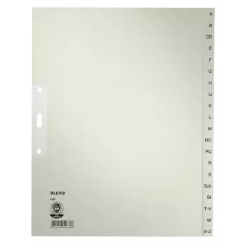 Leitz 12010085 abėcėlinė skirtuko rodyklė Popierius Pilka
