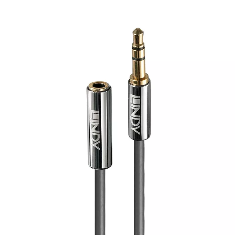 Lindy 5m 3.5mm prailginimo garso kabelis, Cromo Line, 3.5mm, kištukas, 3.5mm, kištukas, 5 m, Antracitas