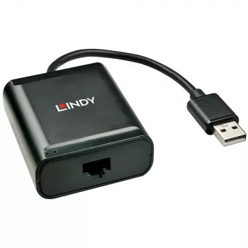 Lindy 60 m 4 prievadų USB 2.0 Cat.6 prailgintuvas, USB 2.0, RJ-45, USB 2.0, juodas, metalinis, 52 mm, 60 mm
