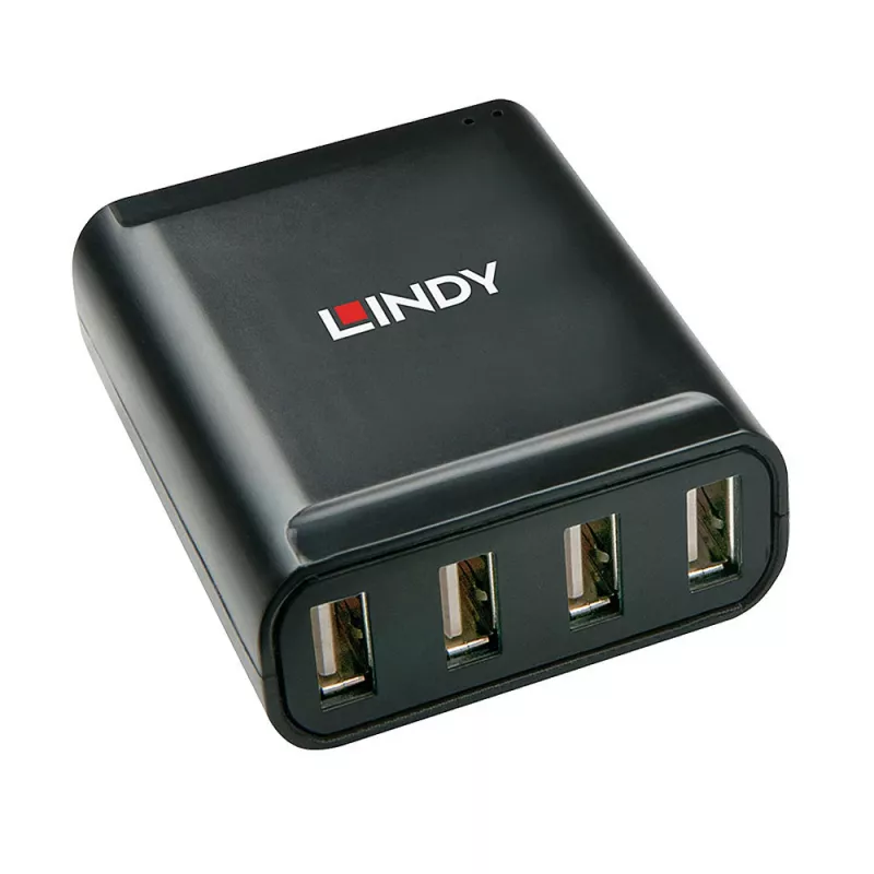 Lindy 60 m 4 prievadų USB 2.0 Cat.6 prailgintuvas, USB 2.0, RJ-45, USB 2.0, juodas, metalinis, 52 mm, 60 mm