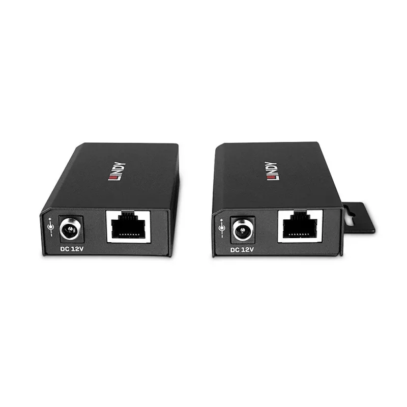 Lindy 100m 2 prievadų USB 2.0 Cat.6 plėtiklis, AV siųstuvas ir imtuvas, 100 m, laidinis, juodas