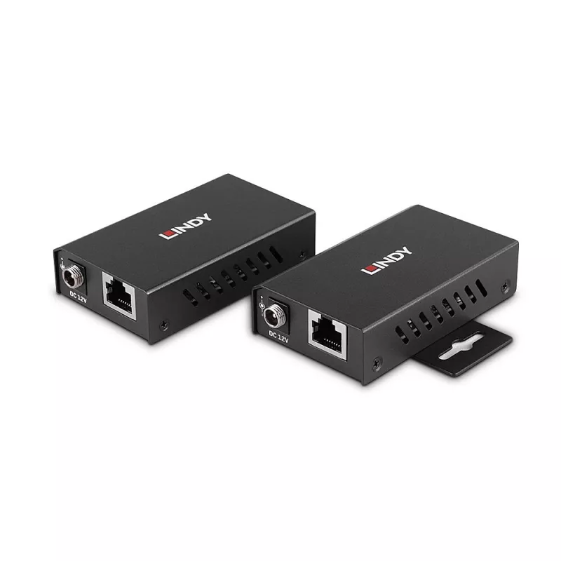 Lindy 100m 2 prievadų USB 2.0 Cat.6 plėtiklis, AV siųstuvas ir imtuvas, 100 m, laidinis, juodas
