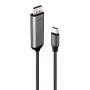 “Lindy” 43503 vaizdo kabelio adapteris 1 m USB Type-C DisplayPort Pilka