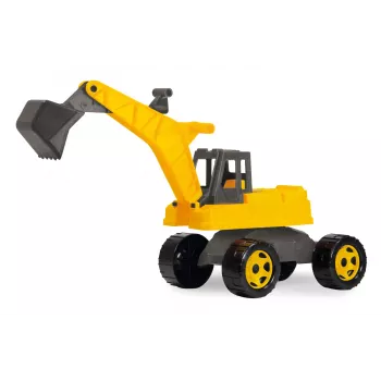 Ekskavatoriaus žaislas Lena GIGA TRUCKS SM02217, plastikas ir mediena, pilka/geltona, amžius nuo 3 metų