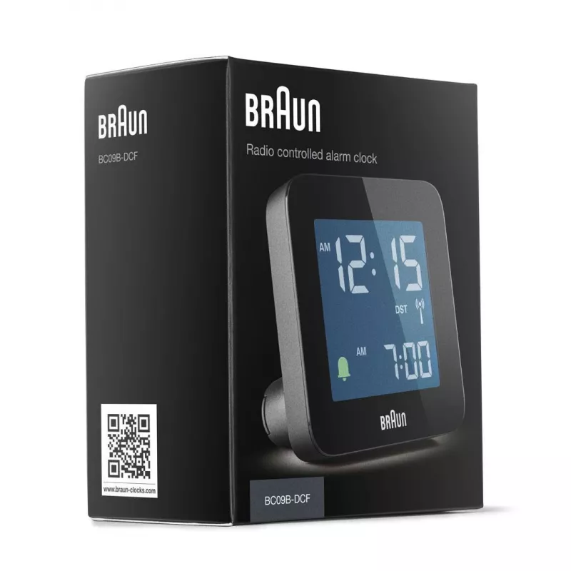 Braun BC09-DCF skaitmeninis žadintuvas, juodas