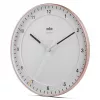 Sieninis laikrodis BRAUN BC 17 PW DCF — analoginis DCF radijo bangomis valdomas laikrodis, rožinės ir baltos spalvos