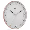 Sieninis laikrodis BRAUN BC 17 PW DCF — analoginis DCF radijo bangomis valdomas laikrodis, rožinės ir baltos spalvos