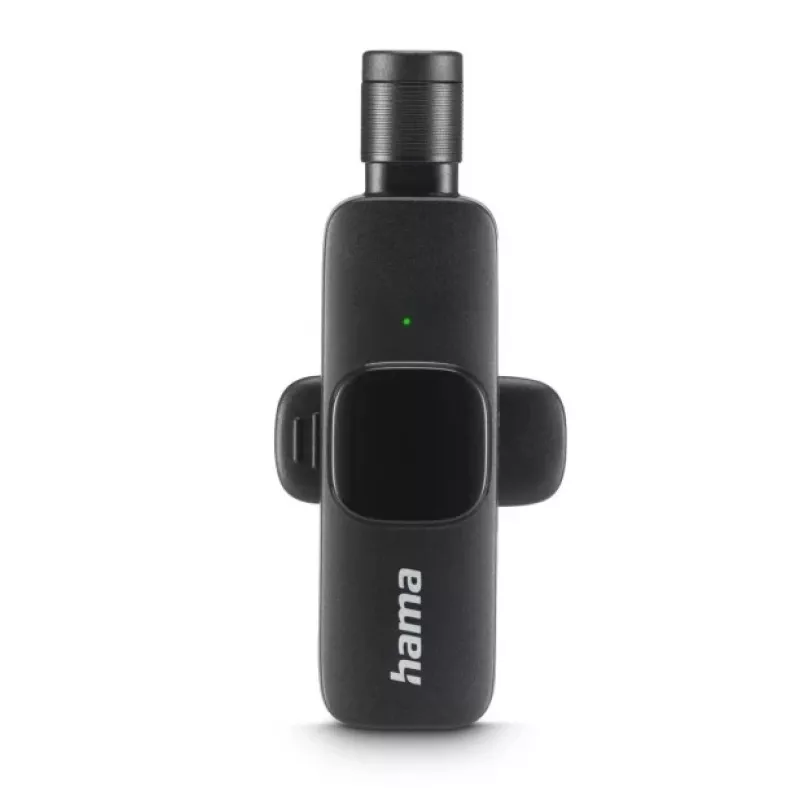 Hama Smart Wireless Juoda Lavalier/Lapel mikrofonas