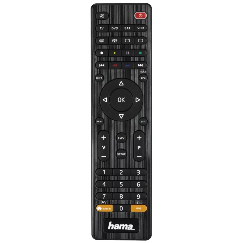 Hama 00012306 nuotolinio valdymo pultas IR Wireless DVD/Blu-ray, STB, TV, VCR mygtukai
