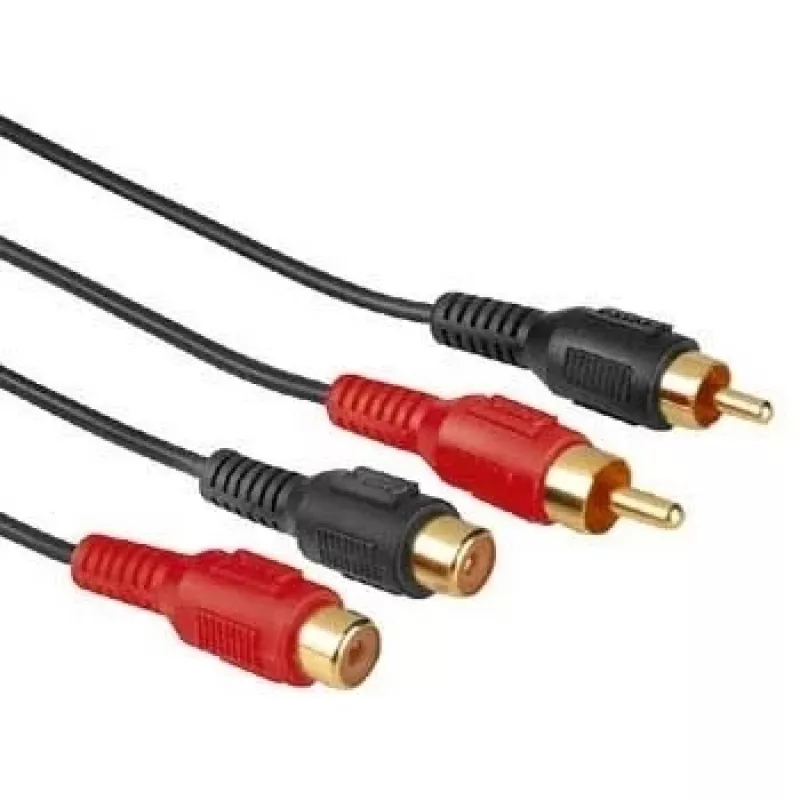 Hama garso prailginimo laidas 2 RCA kištukai - 2 RCA lizdai, 4 m