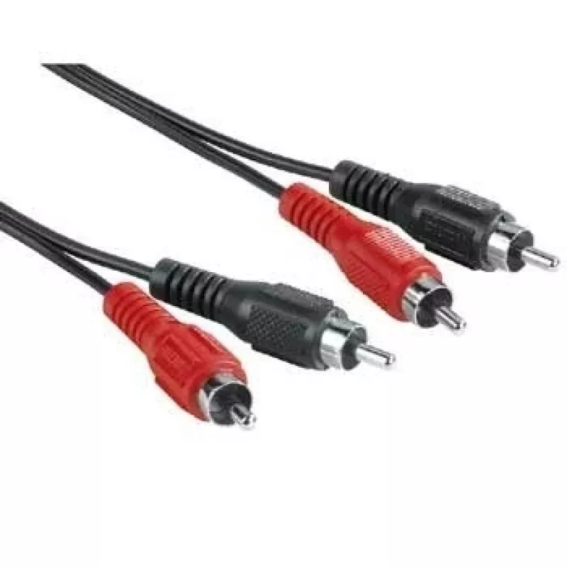 Hama 2 RCA kištukai - 2 RCA kištukai, 10 m garso kabelis 2 x RCA Juoda