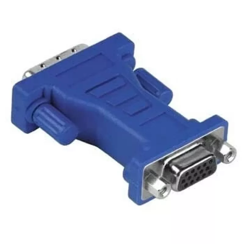 Hama adapteris DVI analoginis kištukas - 15 kontaktų HDD lizdas HDMI mėlynas