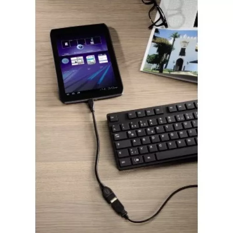 Hama USB 2.0 adapterio kabelis USB laidas 0,15 m USB A Micro-USB B Juoda
