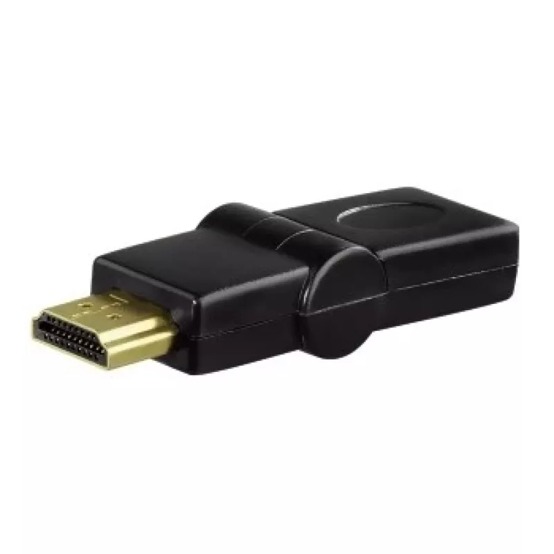 „Hama“ kompaktiškas adapteris HDMI kištukas – HDMI lizdas, pasukamas, juodas