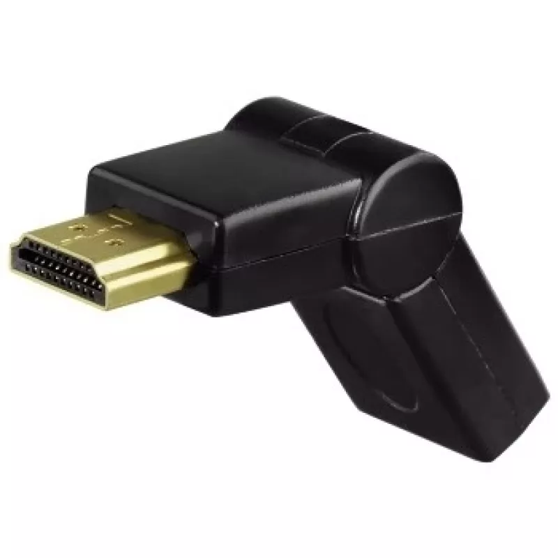 „Hama“ kompaktiškas adapteris HDMI kištukas – HDMI lizdas, pasukamas, juodas