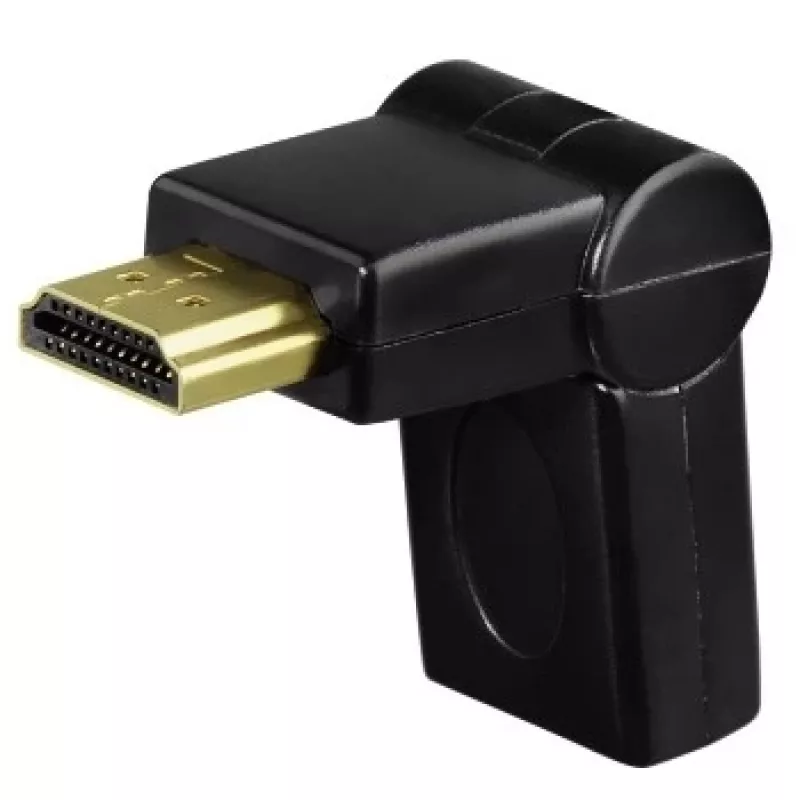 „Hama“ kompaktiškas adapteris HDMI kištukas – HDMI lizdas, pasukamas, juodas