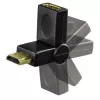 „Hama“ kompaktiškas adapteris HDMI kištukas – HDMI lizdas, pasukamas, juodas