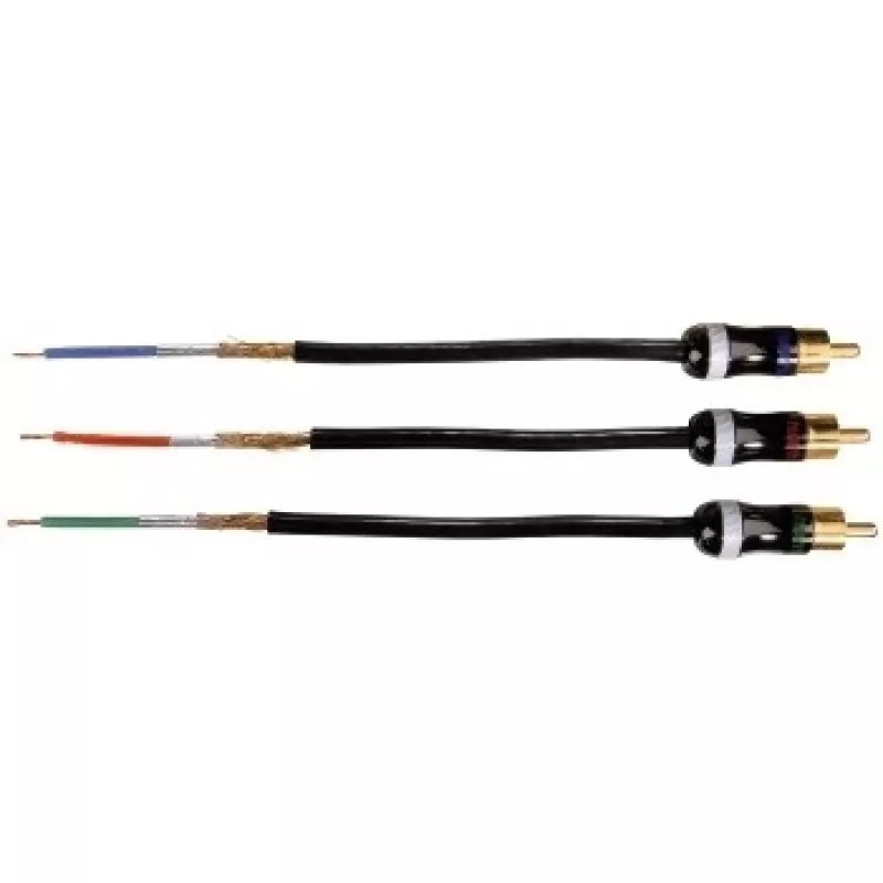 Hama ProClass YUV kabelis, 3 RCA - 3 RCA, metalinis, 1,5 m komponentinis (YPbPr) vaizdo kabelis 3 x RCA Juodas