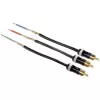 Hama ProClass YUV kabelis, 3 RCA - 3 RCA, metalinis, 1,5 m komponentinis (YPbPr) vaizdo kabelis 3 x RCA Juodas