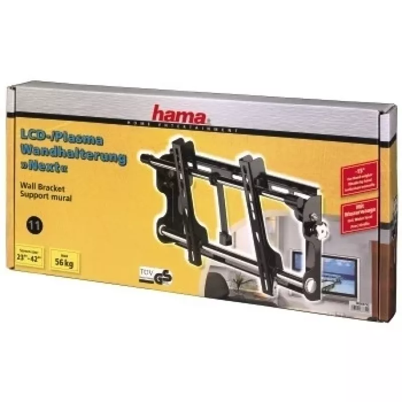 Hama „Next“ plazminio / LCD televizoriaus sieninis laikiklis, VESA 400x200, juodas