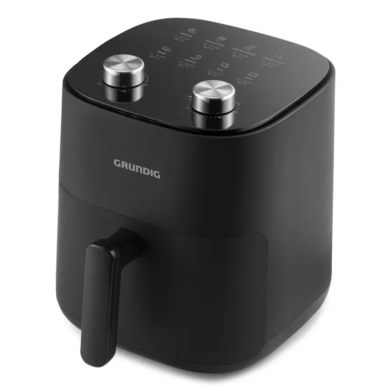 Grundig FRY 6321 L atskira 4,7 l atskirai stovinti 1500 W karšto oro gruzdintuvė juoda