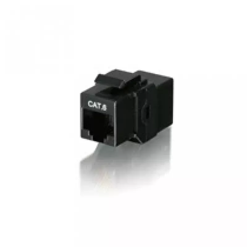 Equip Cat.6 neekranuotas „Keystone“ linijinis sujungiklis, juodas, auksas, 15 mm, 33 mm, 20 mm, 75 g