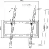Equip 32-55 colių pakreipiamas televizoriaus sieninis laikiklis, 81,3 cm (32 coliai), 139,7 cm (55 coliai), 200 x 200 mm, 400 x 400 mm, plienas, juodas