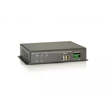 LevelOne PoE per hibridinio kabelio imtuvą, 1 PoE išvestis, Tinklo imtuvas, 2000 m, 100 Mbit/s, Pilnas, Pusinis, 1000 įrašų, 14880 pps