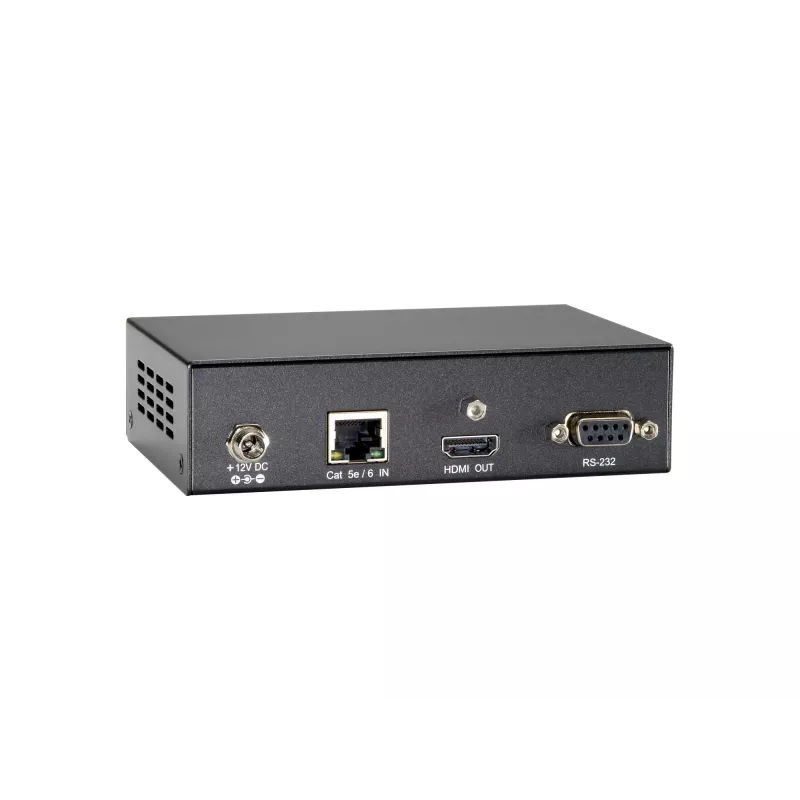 LevelOne HDMI per Cat.5 imtuvas, HDBaseT, 100m, 3840 x 2160 pikselių, AV imtuvas, 100 m, 3D, juodas, HDCP
