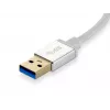LevelOne Gigabit USB tinklo adapteris, USB Hub, Wired, USB, Ethernet, 1000 Mbit/s, Sidabrinė, White