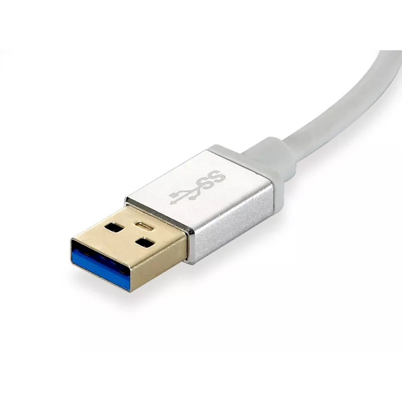 LevelOne Gigabit USB tinklo adapteris, USB Hub, Wired, USB, Ethernet, 1000 Mbit/s, Sidabrinė, White